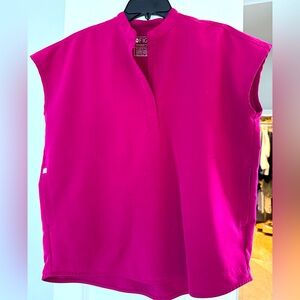 FIGS Rafaela Oversized Top in Dark Magenta